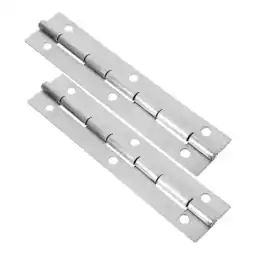 Walmart 2 Pcs Door Push Plate Piano Hinge 15.00X3.20X0.70CM Silver offer