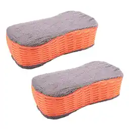 Walmart 2X New Car Wash Sponge Thick Absorbent Sponge Car Window Motorcycle Household Cleaning offer