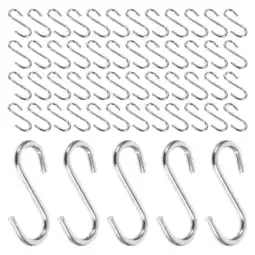 Walmart 100 PCS Mini Hook Tiny House Kit Shaped Hanging Hooks Door Hanger Basket Wall Gold Tinsel Silver offer