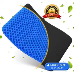 Walmart AOLIGO Gel Seat Cushion, 17 x 15 Seat Cushion, Office Chair Cushion, Blue offer