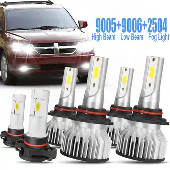 Walmart 6x LED Bulbs Combo For Dodge Journey 2010-2019 Headlights Fog Lights 6Pc 6000K offer