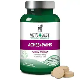 Walmart Vets Best Aches + Pains Dog Supplement for Hip and Joint Support - 50 Chewable Tablets offer