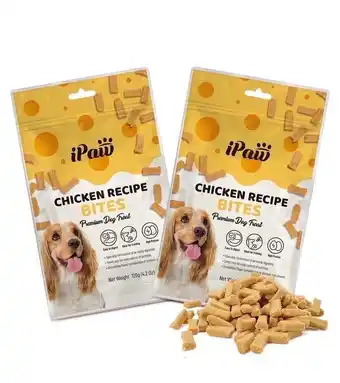 Walmart iPaw Dog Treats for Puppy Training ,Chicken Recipe Bites, 2 Packs offer