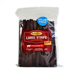 Walmart Retriever Large Strips 777TSC Beef Flavor Basted Rawhide Dog Chews - 80 Count offer