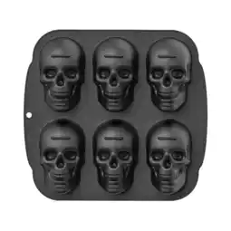 Walmart Lenkho Halloween 6-piece Cake Mould Silicone Skull Baking Cake Mould Large Skull Mould offer