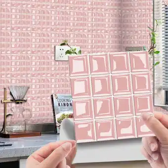 Walmart Ikohbadg 10-Pack of DIY Self-Adhesive 3D Crystal Tile Stickers for Walls offer