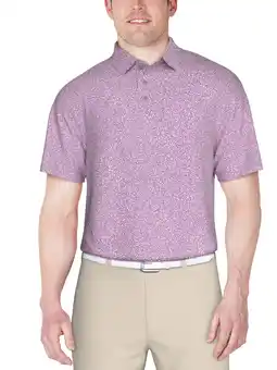 Walmart Ben Hogan Men's and Big Men’s Micro Floral Golf Polo Shirt, up to Size 5XL offer