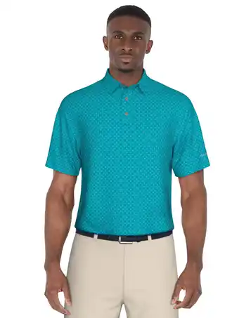 Walmart Ben Hogan Men's and Big Men’s Geo Print Golf Polo Shirt, up to Size 5XL offer