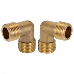 Walmart 2Pcs Copper Water Pipe Connectors 90 Degree Pipe Connectors ( Golden ) offer