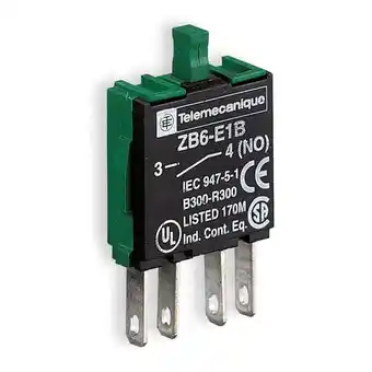 Walmart Schneider Electric Contact Block, Black, 1NO, 16 mm, ZB6 ZB6E1B offer