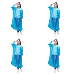 Walmart DBYLXMN 10x Disposable Adult Emergency Rain Coat Hiking Camping Hood 2PCS Car Vacuum offer