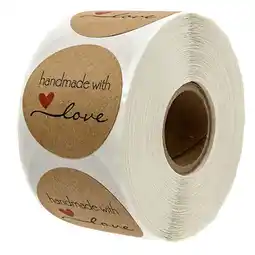 Walmart DBYLXMN 1 Inch Round Natural Kraft Baked With Stickers / 500 Labels Per Roll Sticky Notes Cute offer