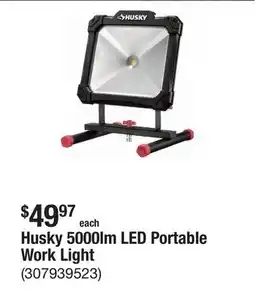 The Home Depot Husky 5000lm LED Portable Work Light offer