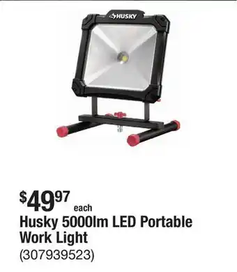 The Home Depot Husky 5000lm LED Portable Work Light offer