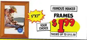 Ollie's FAMOUS MAKER FRAMES offer