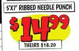 Ollie's 5'X7 RIBBED NEEDLE PUNCH offer