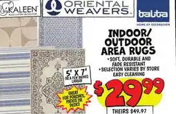 Ollie's INDOOR/ OUTDOOR AREA RUGS offer