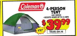 Ollie's 4-PERSON TENT offer