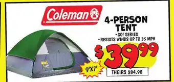 Ollie's 4-PERSON TENT offer