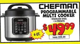 Ollie's CHEFMAN PROGRAMMABLE MULTI COOKER offer