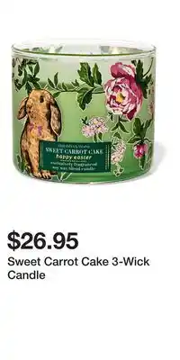 Bath & Body Works Sweet Carrot Cake 3-Wick Candle offer