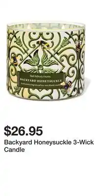 Bath & Body Works Backyard Honeysuckle 3-Wick Candle offer