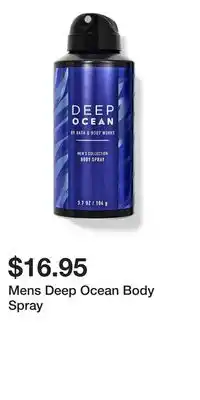 Bath & Body Works Mens Deep Ocean Body Spray offer