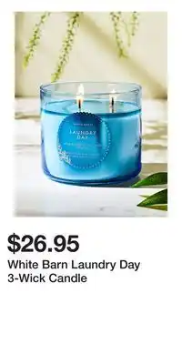 Bath & Body Works White Barn Laundry Day 3-Wick Candle offer