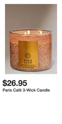 Bath & Body Works Paris Café 3-Wick Candle offer