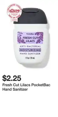 Bath & Body Works Fresh Cut Lilacs PocketBac Hand Sanitizer offer