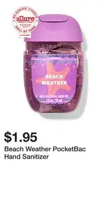 Bath & Body Works Beach Weather PocketBac Hand Sanitizer offer