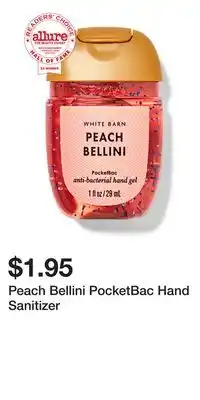 Bath & Body Works Peach Bellini PocketBac Hand Sanitizer offer