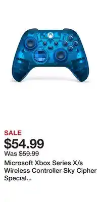 Game Stop Microsoft Xbox Series X/s Wireless Controller Sky Cipher Special Edition offer