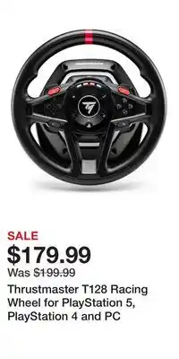 Game Stop Thrustmaster T128 Racing Wheel for PlayStation 5, PlayStation 4 and PC offer