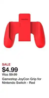 Game Stop Gamestop JoyCon Grip for Nintendo Switch - Red offer