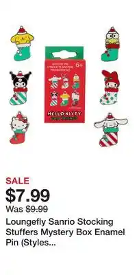 Game Stop Loungefly Sanrio Stocking Stuffers Mystery Box Enamel Pin (Styles May Vary) offer