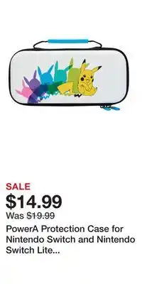 Game Stop PowerA Protection Case for Nintendo Switch and Nintendo Switch Lite - Pokemon: Pikachu Color Shift offer