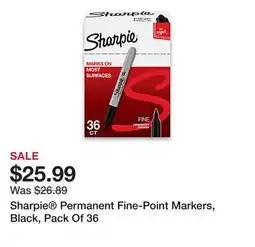 Office Depot Sharpie Permanent Fine-Point Markers, Black, Pack Of 36 offer