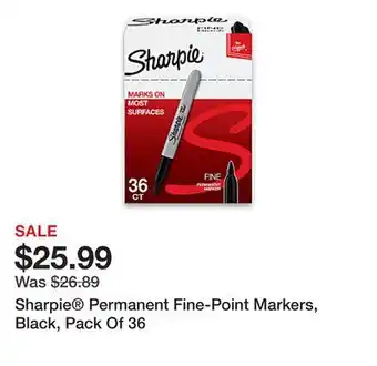 Office Depot Sharpie Permanent Fine-Point Markers, Black, Pack Of 36 offer