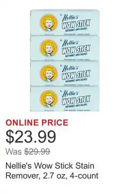 Costco Nellie's Wow Stick Stain Remover, 2.7 oz, 4-count offer