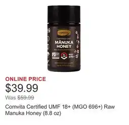 Costco Comvita Certified UMF 18+ (MGO 696+) Raw Manuka Honey (8.8 oz) offer