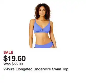 Belk V-Wire Elongated Underwire Swim Top offer