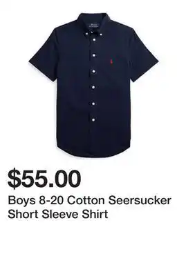 Belk Boys 8-20 Cotton Seersucker Short Sleeve Shirt offer