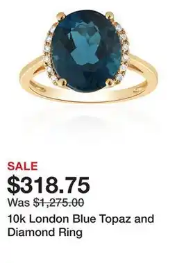 Belk 10k London Blue Topaz and Diamond Ring offer