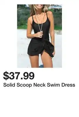 Belk Solid Scoop Neck Swim Dress offer