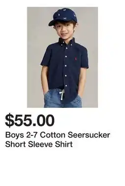 Belk Boys 2-7 Cotton Seersucker Short Sleeve Shirt offer