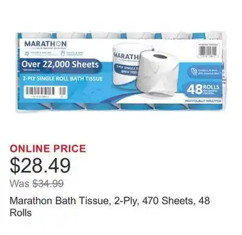 Costco Marathon Bath Tissue, 2-Ply, 470 Sheets, 48 Rolls offer