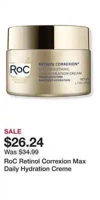 Ulta Beauty RoC Retinol Correxion Max Daily Hydration Creme offer