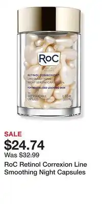 Ulta Beauty RoC Retinol Correxion Line Smoothing Night Capsules offer