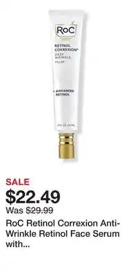 Ulta Beauty RoC Retinol Correxion Anti-Wrinkle Retinol Face Serum with Hyaluronic Acid offer